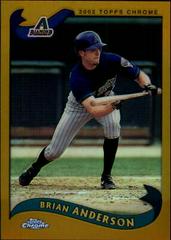 Brian Anderson [Black Refractor] #177 Baseball Cards 2002 Topps Chrome Prices