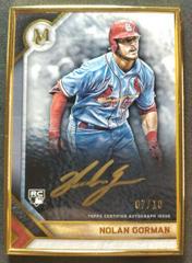 Nolan Gorman [Gold] #MFA-NG Baseball Cards 2023 Topps Museum Collection Framed Autographs Prices