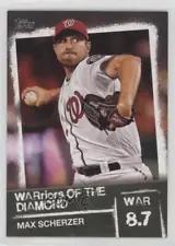 Max Scherzer Baseball Cards 2020 Topps Warriors of the Diamond Prices