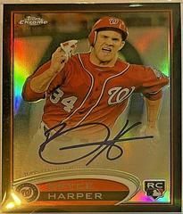 Bryce Harper [Autograph Black Refractor] #BH Baseball Cards 2012 Topps Chrome Prices
