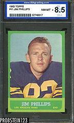 Jim Phillips #41 Football Cards 1963 Topps Prices