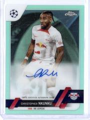 Christopher Nkunku [Aqua] Soccer Cards 2022 Topps Chrome UEFA Club Competitions Autographs Prices