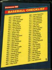 Checklist 443-546 Baseball Cards 1986 Donruss Prices