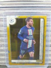 Lionel Messi [Gold] #80 Soccer Cards 2022 Stadium Club Chrome UEFA Competitions Prices