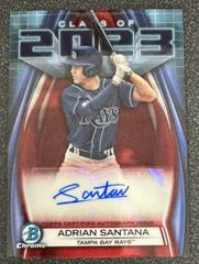 Adrian Santana [Red] Baseball Cards 2023 Bowman Draft Class of Autographs Prices