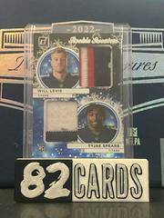 Tyjae Spears, Will Levis #HSD-8 Football Cards 2023 Panini Donruss Rookie Holiday Sweater Dual Prices