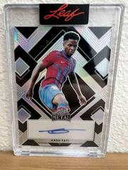Ansu Fati [Prismatic Black] Soccer Cards 2022 Leaf Metal Autographs Prices