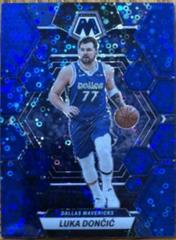 Luka Doncic [Fast Break Blue] #1 Basketball Cards 2022 Panini Mosaic Prices