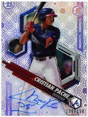 Cristian Pache [Autograph Purple Diffractor] Baseball Cards 2018 Bowman High Tek Prices