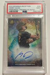Henry Davis #PPA-HD Baseball Cards 2022 Bowman Inception Primordial Prospects Autograph Prices