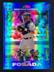 Jorge Posada [Blue Refractor] #114 Baseball Cards 2007 Topps Chrome Prices