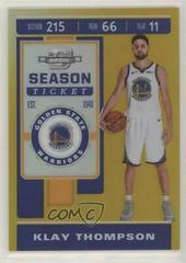 Klay Thompson [Gold] Basketball Cards 2019 Panini Contenders Optic Prices