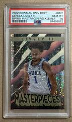 Dereck Lively II [Speckle] #BM-2 Basketball Cards 2022 Bowman University Best Masterpieces Prices