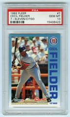 Cecil Fielder #7 Baseball Cards 1992 Fleer 7 Eleven Citgo Prices