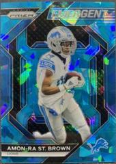 Amon Ra St. Brown [Blue Ice] #H-8 Football Cards 2023 Panini Prizm Emergent Prices