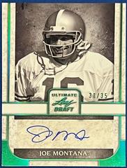 Joe Montana [Emerald Spectrum] Football Cards 2022 Leaf Ultimate Draft Portrait Autographs Prices