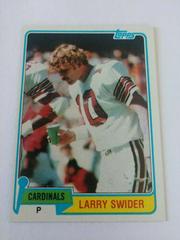 Larry Swider Football Cards 1981 Topps Prices