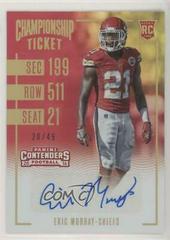 Eric Murray [Autograph Championship Ticket] #116 Football Cards 2016 Panini Contenders Prices