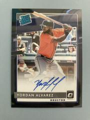 Yordan Alvarez [Black] #RRS-YA Baseball Cards 2020 Panini Donruss Optic Rated Rookies Signatures Prices