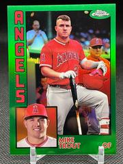 Mike Trout [Green Refractor] #17 Baseball Cards 2019 Topps Chrome 1984 Baseball Prices