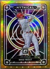 Mike Trout [Gold] Baseball Cards 2022 Panini Donruss Optic Mythical Prices