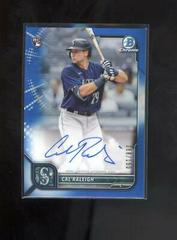 Cal Raleigh [Blue Refractor] Baseball Cards 2022 Bowman Chrome Rookie Autographs Prices