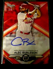 Alec Burleson [Red] #RA-AB Baseball Cards 2023 Bowman Sterling Rookie Autographs Prices