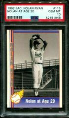 Nolan at Age 20 #115 Baseball Cards 1992 Pacific Nolan Ryan Prices