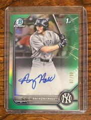 Anthony Hall [Green] Baseball Cards 2022 Bowman Draft Chrome Autographs Prices
