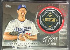 Clayton Kershaw [Red] Baseball Cards 2023 Topps Update MVP Medallion Prices