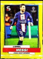Lionel Messi [SP Variation Common Yellow] #135 Soccer Cards 2022 Topps UEFA Superstars Prices