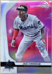 Jazz Chisholm [Pink Refractor] #BPR-11 Baseball Cards 2020 Bowman Sterling Prices