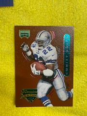 Emmitt Smith [Accent] Football Cards 1996 Playoff Contenders Leather Prices