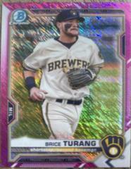 Brice Turang [Fuchsia Shimmer Refractor] #BCP-10 Baseball Cards 2021 Bowman Chrome Prospects Prices