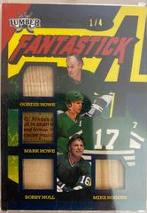 Gordie Howe, Mark Howe, Bobby Hull, Mike Rogers [Platinum] #F4-05 Hockey Cards 2021 Leaf Lumber FantaStick 4 Prices