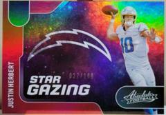 Justin Herbert [Spectrum Red] #SG-3 Football Cards 2022 Panini Absolute Star Gazing Prices