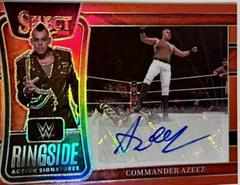 Commander Azeez [Red Prizm] #RA-CAZ Wrestling Cards 2022 Panini Select WWE Ringside Action Signatures Prices