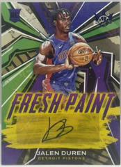 Jalen Duren [Sapphire] #FP-JID Basketball Cards 2022 Panini Court Kings Fresh Paint Autographs Prices
