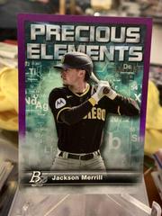 Jackson Merrill [Purple] Baseball Cards 2023 Bowman Platinum Precious Elements Prices
