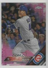 Anthony Rizzo [Pink Refractor] #87 Baseball Cards 2016 Topps Chrome Prices