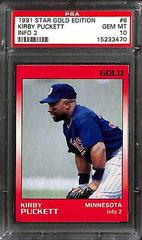 Kirby Puckett [Info 2] #6 Baseball Cards 1991 Star Gold Edition Prices