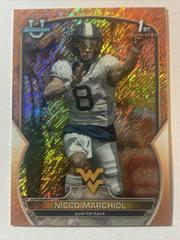 Nicco Marchiol [Orange Shimmer] Football Cards 2022 Bowman Chrome University Prices