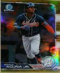 Ronald Acuna Jr. [Gold Refractor] #1 Baseball Cards 2019 Bowman Chrome Prices
