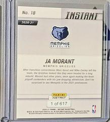 Ja Morant #18 Basketball Cards 2020 Panini Instant Prices
