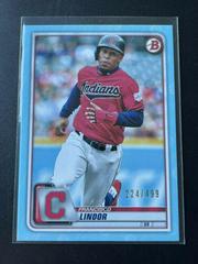 Francisco Lindor [Sky Blue] #4 Baseball Cards 2020 Bowman Prices