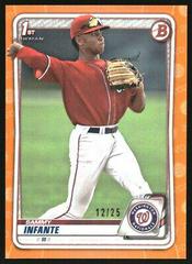 Sammy Infante [Orange] Baseball Cards 2020 Bowman Draft Prices