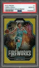 LaMelo Ball [Gold] Basketball Cards 2022 Panini Prizm Fireworks Prices