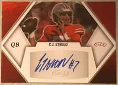 C. J. Stroud [Red] #A-CJS Football Cards 2023 Sage Autographs Prices