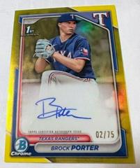 Brock Porter [Yellow Refractor] #CPA-BP Baseball Cards 2024 Bowman Chrome Prospect Autograph Prices
