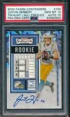 Justin Herbert [Autograph Cracked Ice] Football Cards 2020 Panini Contenders Prices